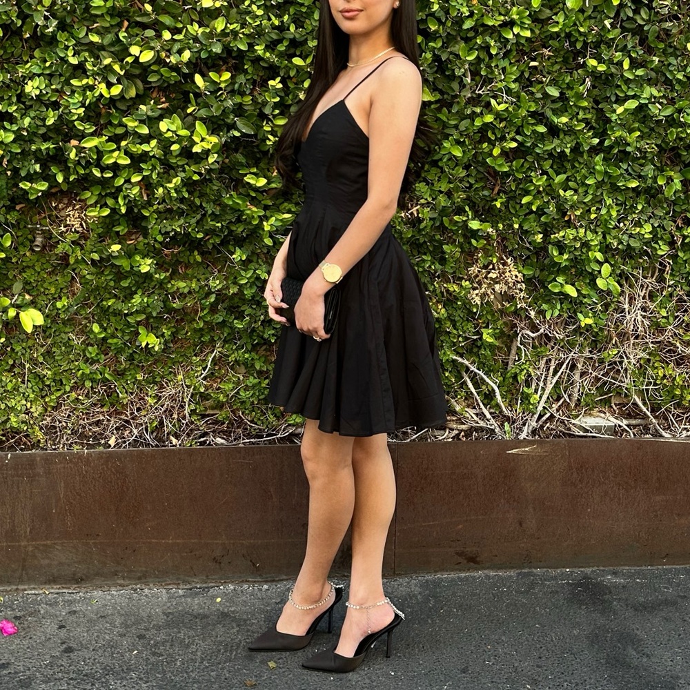 ZARA Black Mini Poplin Dress